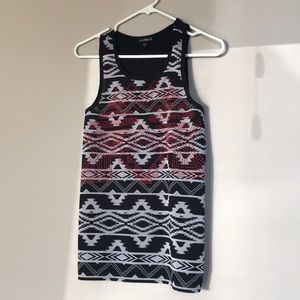 Express Black and White Tribal Tank